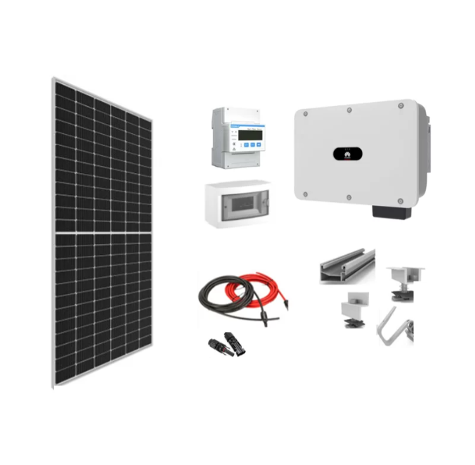 Sistem Fotovoltaic Trifazat Complet On-Grid 40 kW, 90 x Panou solar 445/450 W, 1 x Invertor solar, 1 x Smart Dongle, 1 x Smart meter monofazat, Cablu solar negru/rosu