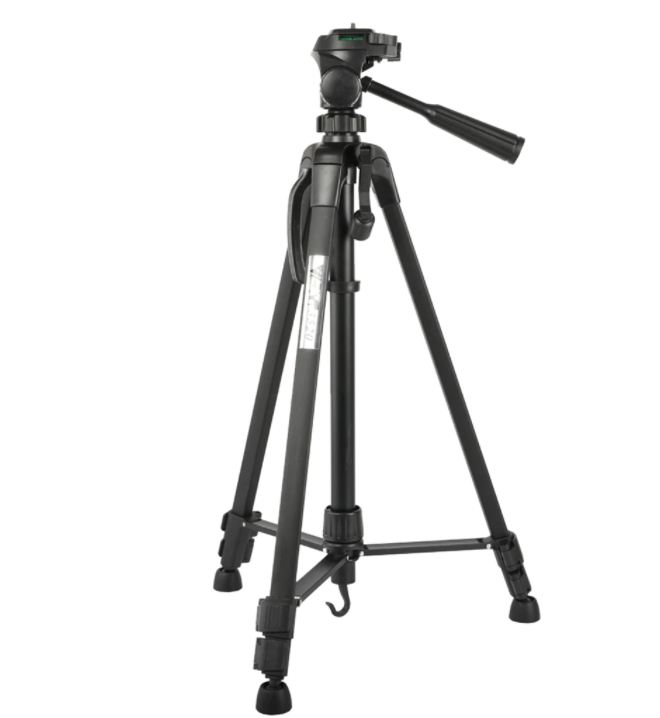 Trepied foto telescopic, universal, 3 segmente, inaltime 54 - 140 cm, husa inclusa, 3 kg, negru