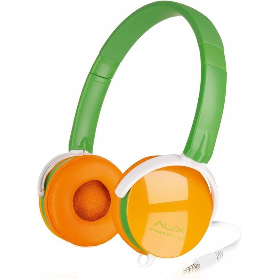 Casti stereo, verde-portocaliu
