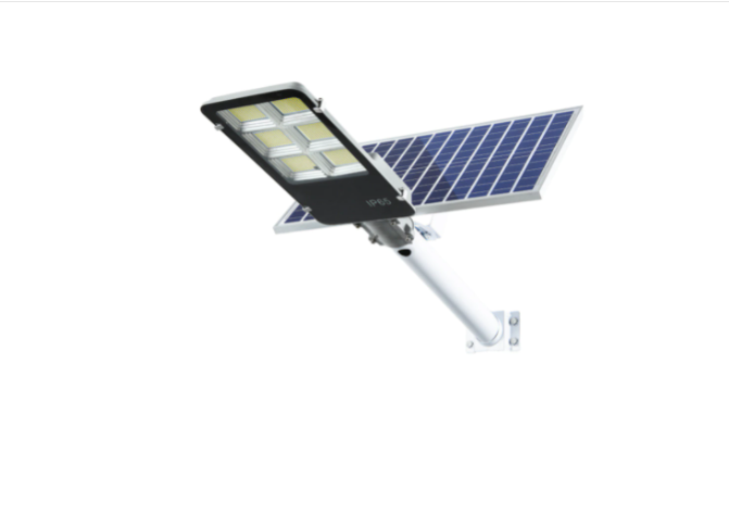 Lampa solara stradala klausstech, 400w , cu suport metalic, panou solar, telecomanda si senzor de miscare