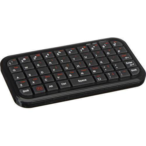 Mini tastatura iluminata, tip Qwerty, conectare Bluetooth, negru