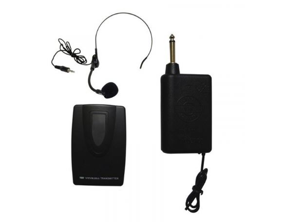 Microfon wireless cu lavaliera, receptor, usor de folosit, multifunctional, design modern, ergonomic, accesorii inlcuse, negru