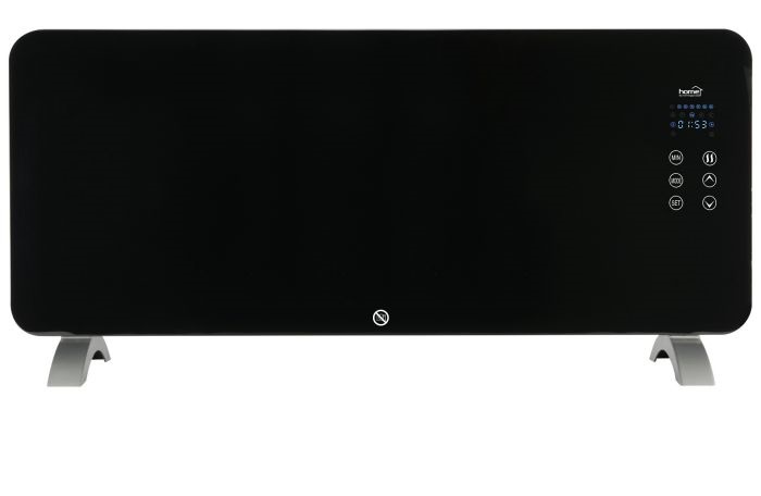 Aeroterma home de podea/perete, 2 trepte de incalzire, telecomanda inclusa, design modern, negru