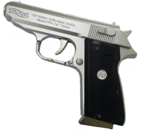 Bricheta klausstech, tip pistol, teaca inclusa, usor de folosit, anti-vant, greutate redusa, ergonomic, argintiu/negru