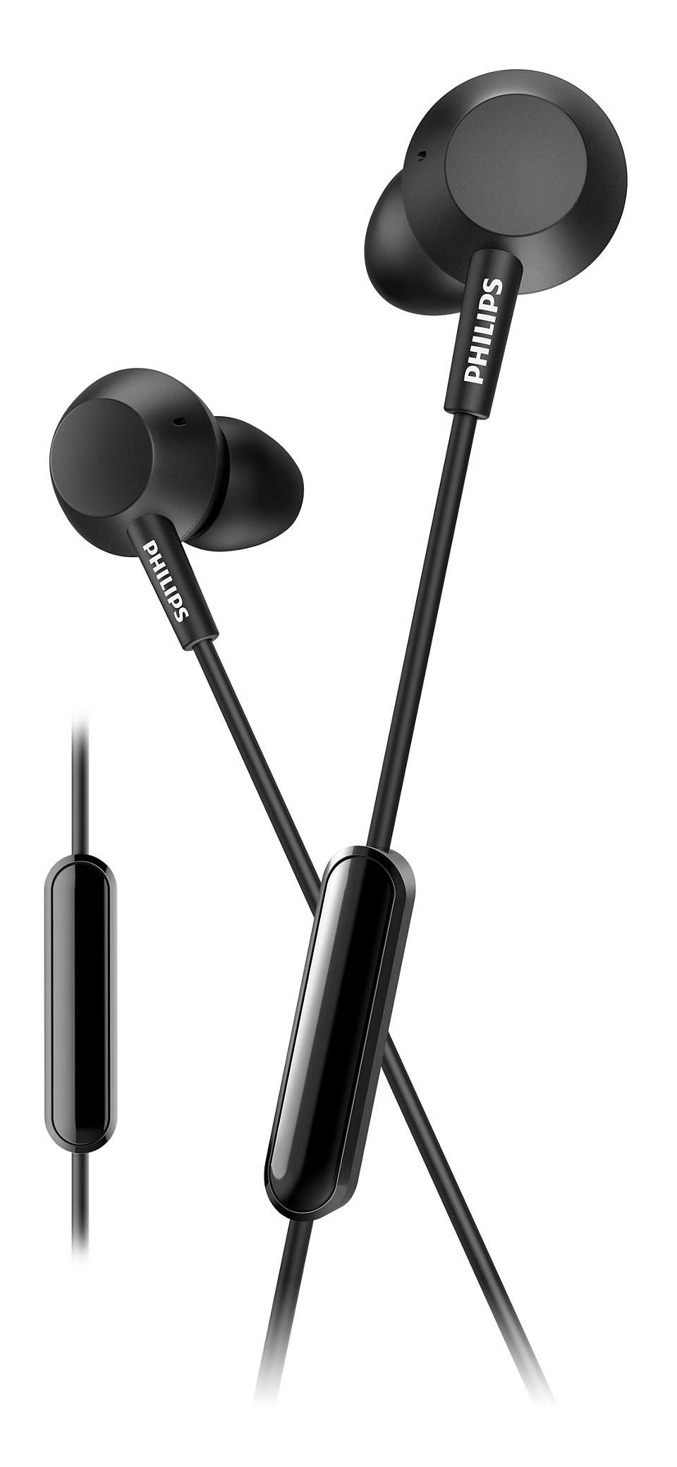 Casti audio cu microfon in-ear philips, intraauriculare, difuzoare 10 mm, 20 - 20000 hz, sensibilitate 104 db, impedanta 32 ohm, negru