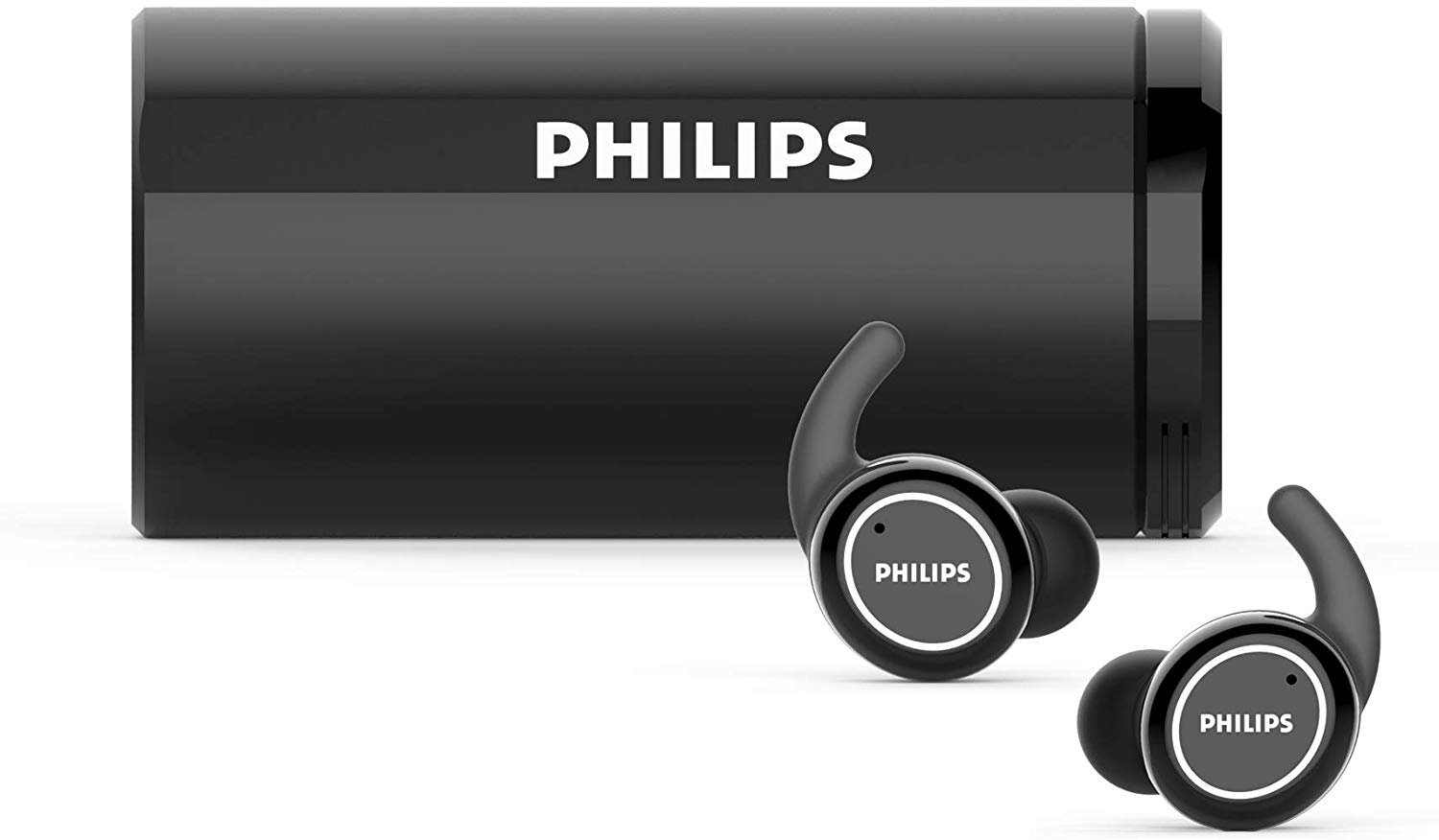 Casti audio philips wireless intraauriculare cu bluetooth 5.0, difuzoare 6 mm, autonomie 6 ore, control volum, gestionare apel, sensibilitate 94 db, negru