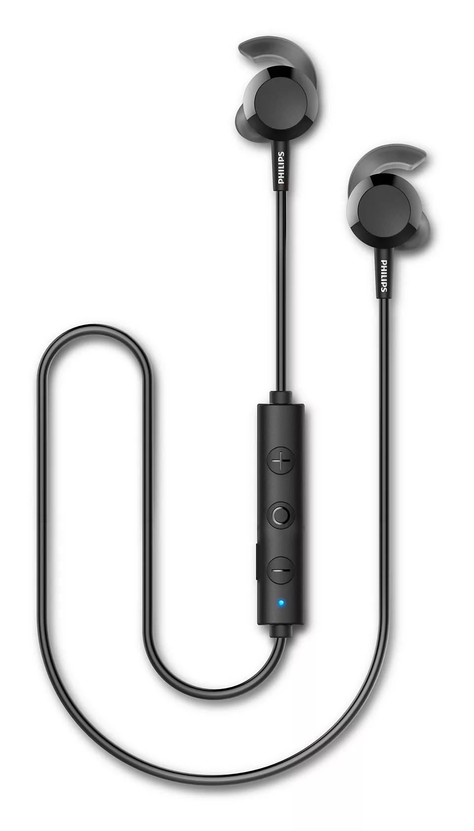 Casti audio philips wireless intraauriculare cu difuzoare de 8.2 mm, 105 db, ndfeb, raza pana la 10 m, cablu usb c, baterie litiu-ion reincarcabila, negru