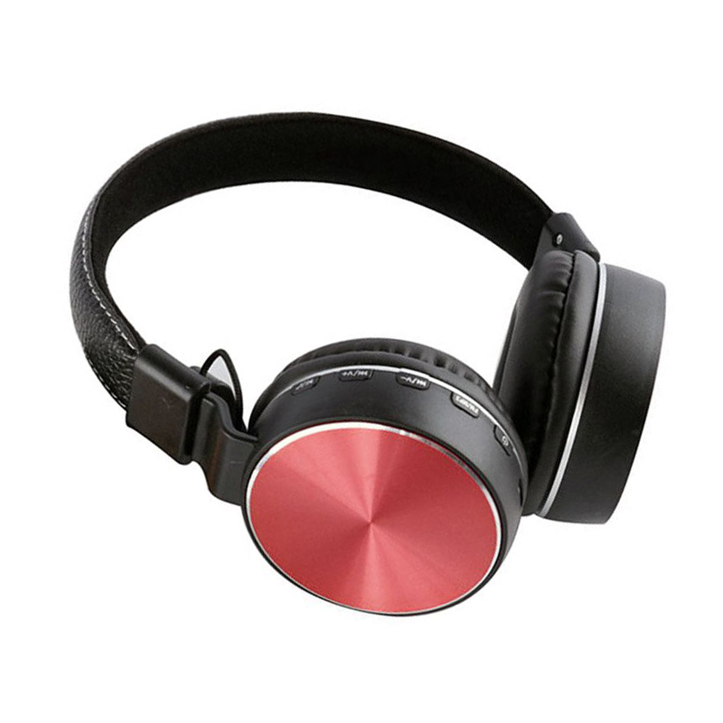 Klausstech Casti . wireless stereo, bluetooth, cu microfon, negru cu rosu