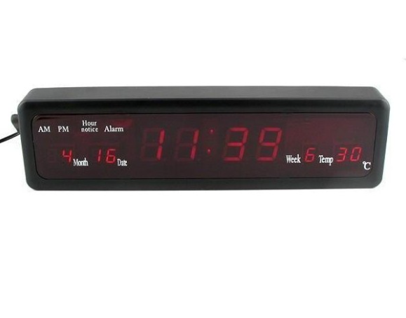 Ceas de birou klausstech, display digital, afiseaza ceasul, temperatura, data, functie de alarma, usor de setat, alimentare prin usb, design modern, negru
