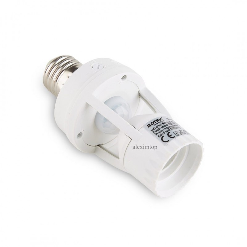 Dulie e27 led cu senzor de lumina-miscare 360˚cu infrarosu, design compact, alimentare 230v/50hz, culoare alb
