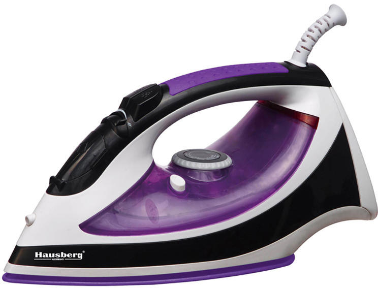 Fier De Calcat Cu Abur Hausberg 2200 W Talpa Ceramica Functie Auto-clean Capacitate Recipient Apa 400 Ml Talpa Bidirectionala Indicator Luminos Functie Spray Design Ergonomic Alb&mov