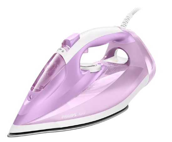 Fier De Calcat Philips Cu Abur Si Talpa Steamglide Abur Continuu 45 G/min Jet De Abur De 190 G Alimentare 2400 W Tensiune 240 V Pulverizare Apa Anti-picurare Decacelfiere Alb/mov