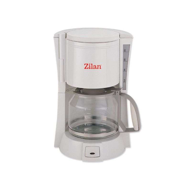 Filtru De Cafea 800 W Capacitate 12 L Sistem Anti-picurare Rezervor Transparent Gradat Recipient Termorezistent Picioare Anti-alunecare Plita Pentru Pastrarea Calda A Cafelei Design Clasic Alb