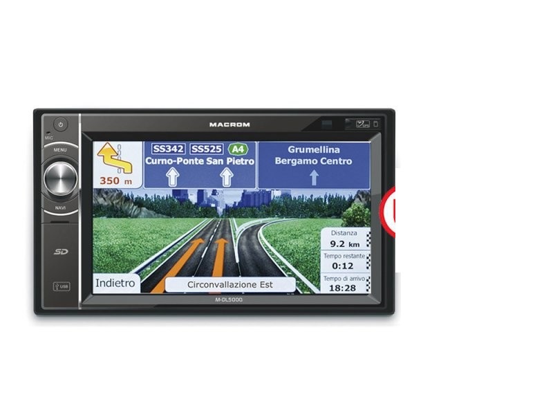 Gps/player auto,macrom cu navigatie, 4 x 45w, 2 din, display 6.2