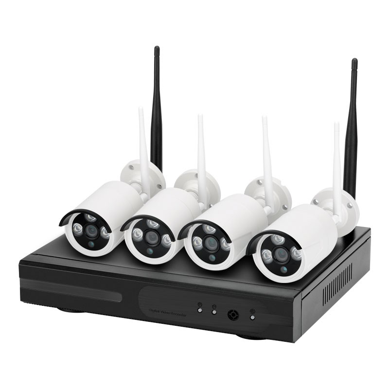 Kit supraveghere video cctv nvr, wireless, hdmi, lan, wi-fi, 4 bucati
