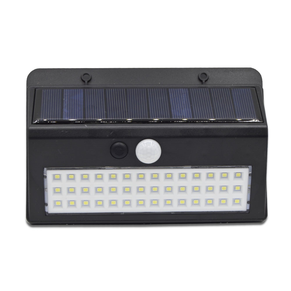 Lampa led solara cu senzor de miscare , klausstech, 42 surse de lumina, putere de 0,55 w, capacitate baterie 1200 mah, detectie miscare 3 m, compact, negru