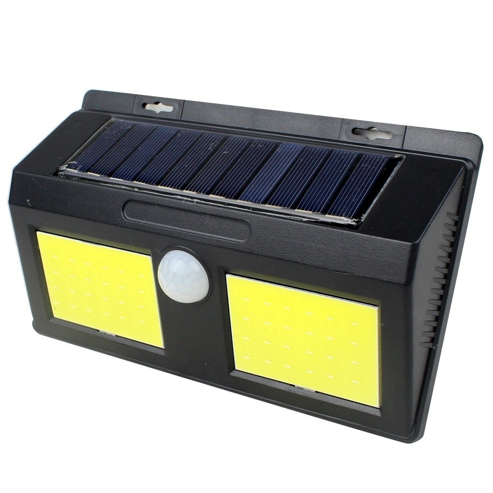 Lampa solara klausstech, led cu lumina calda, senzor de miscare, clasa protectie ip65, timp de lucru 12h+, design compact si ergonomic, negru