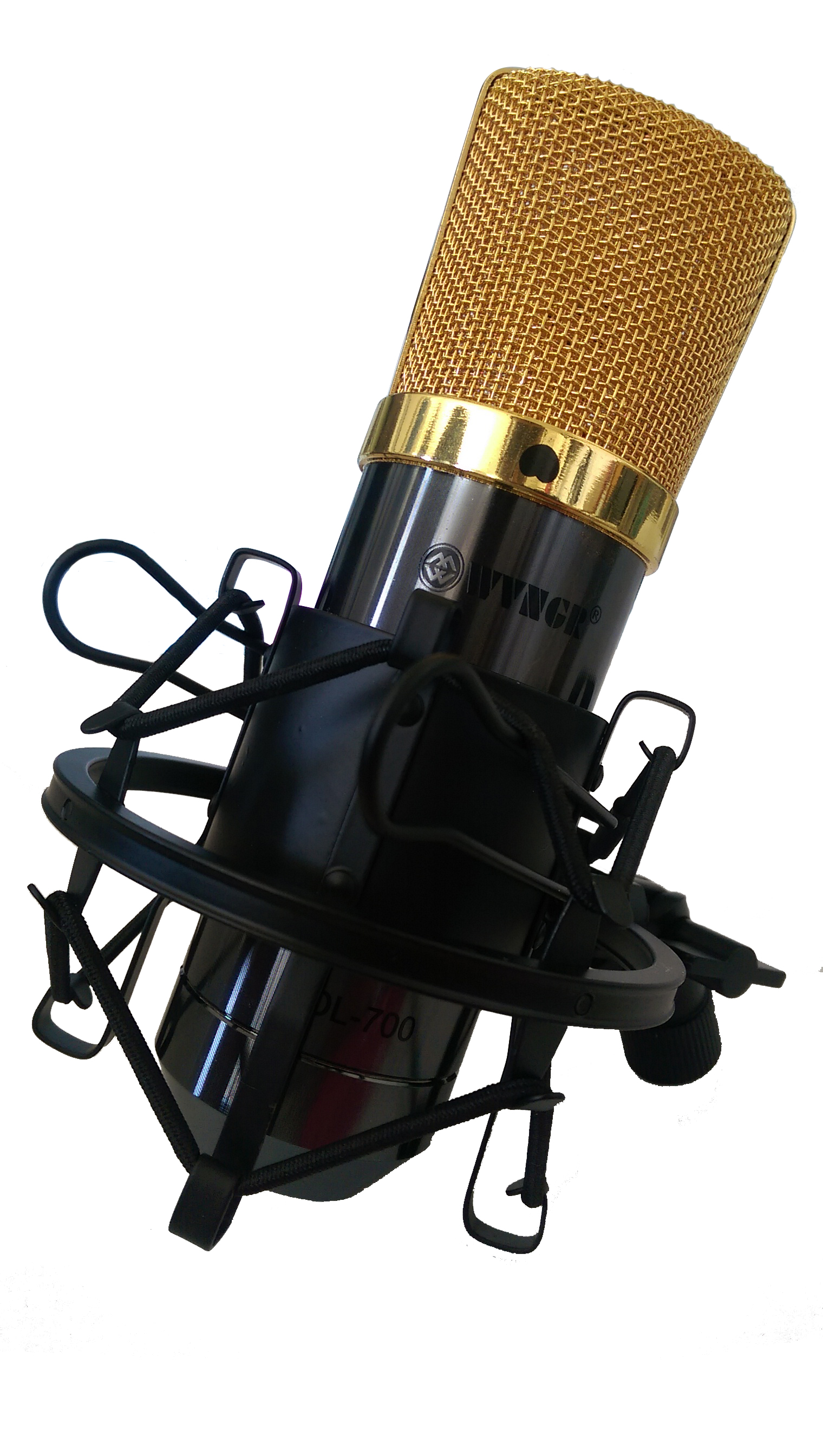 Microfon cu condensator profesional de studio , cu fir si alimentator