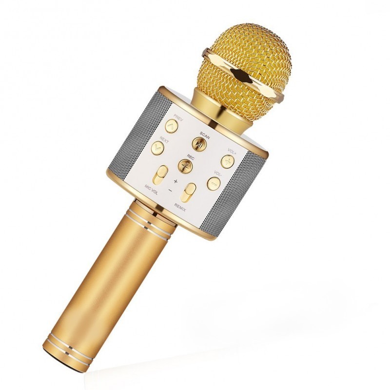 Microfon karaoke, cu boxa incorporata, suport usb, tf card si aux iesire casti