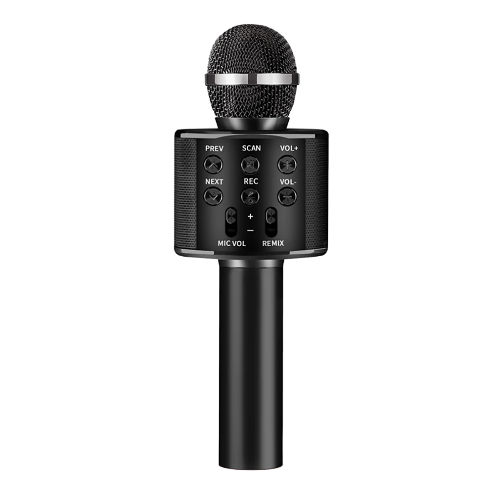Wster Microfon karaoke wireless bluetooth negru