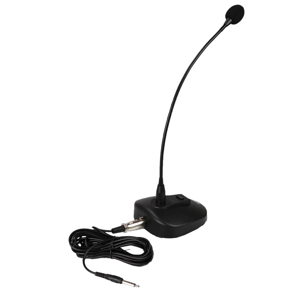 Microfon klausstech pentru conferinte , culoare negru ,baza stabila de birou