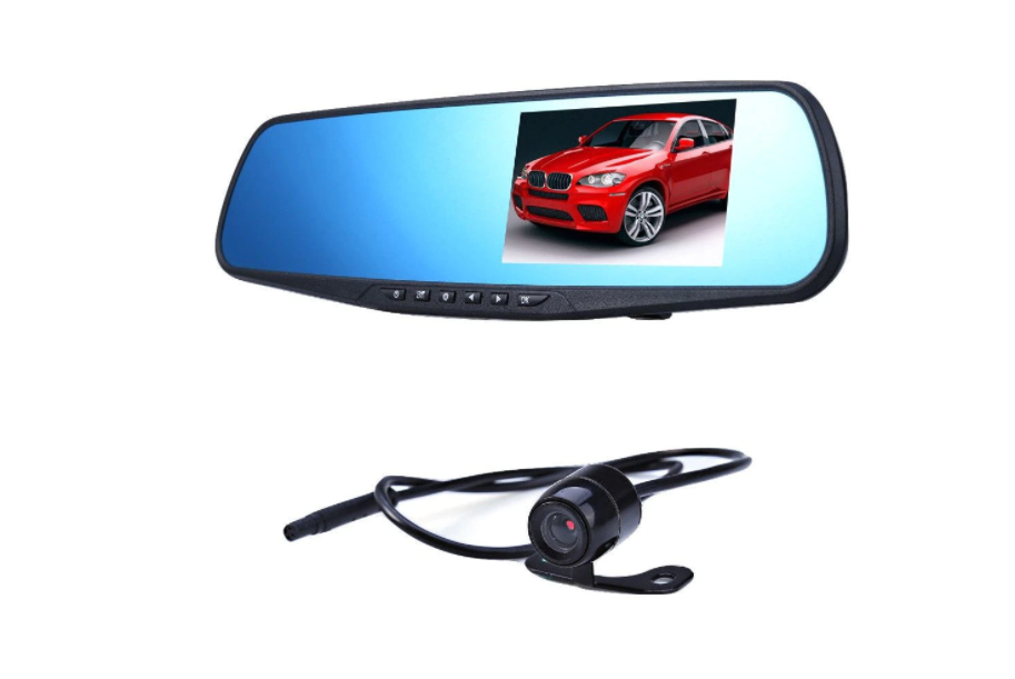 Oglinda auto cu camera de marsarier, full hd, tft, night vision, senzor de miscare, usor de folosit, usor de instalat, ergonomica, negru