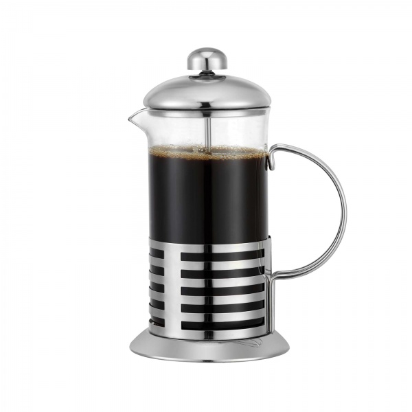 Presa cafea klausstech, poate filtra 600ml, destinat pentru ceai si cafea, sticla rezistenta la temperaturi, argintiu