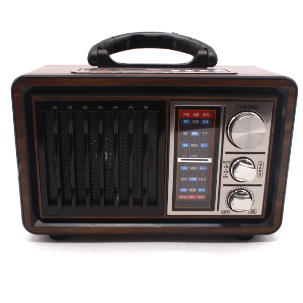 Radio portabil klausstech, lanterna inclusa, difuzor incorporat, tuner, fm/am/sw, aux in, port usb, slot sd card, design retro