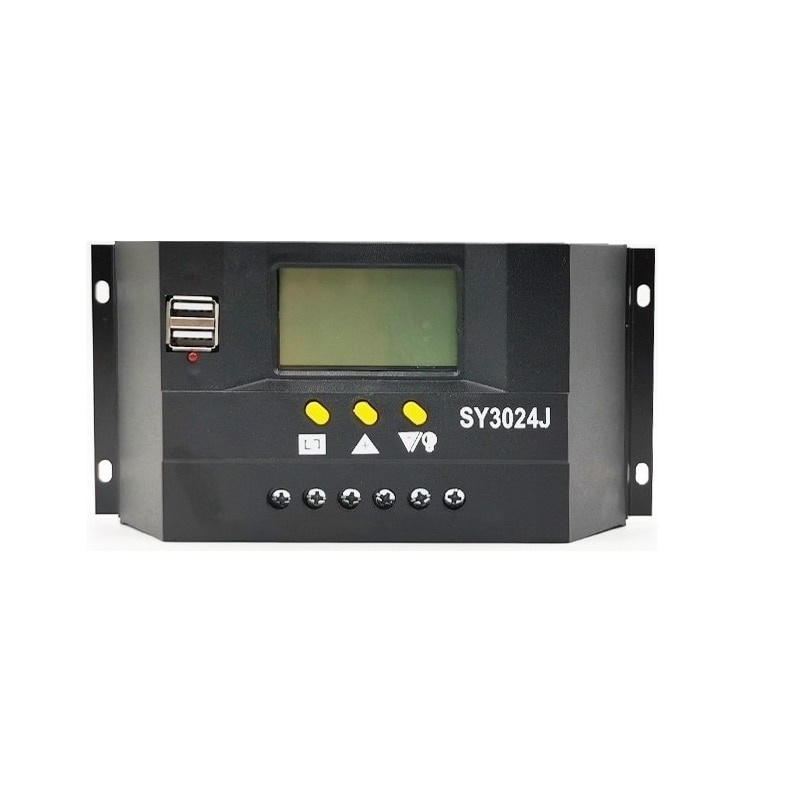 Regulator controller solar pwm 30a, 12v24v, 2 x usb si lcd
