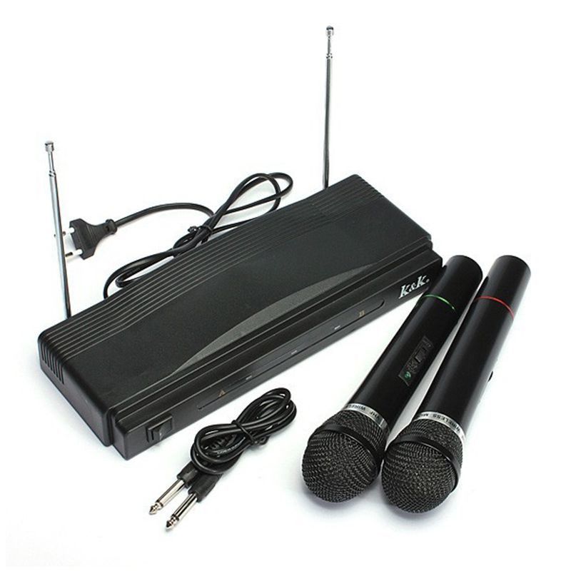 set 2 microfoane k k wireless cu receptor cels188nqhm 0 Set 2 Microfoane Karaoke Wireless Sal Cu Receiver