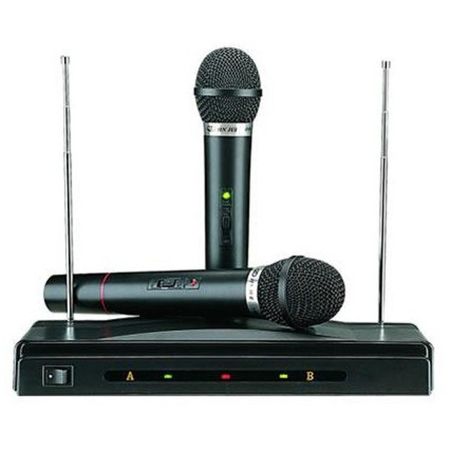 set 2 microfoane wireless cu receiver hs c 05 dwdz29bbm 0 Set 2 Microfoane Karaoke Wireless Sal Cu Receiver