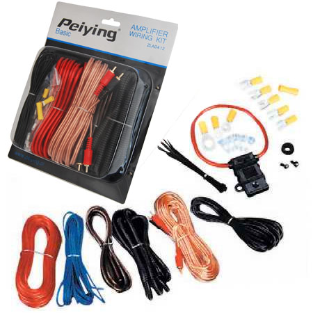 Subwoofere kit cabluri peiying pentru amplificator auto , 6 cabluri diferite culori