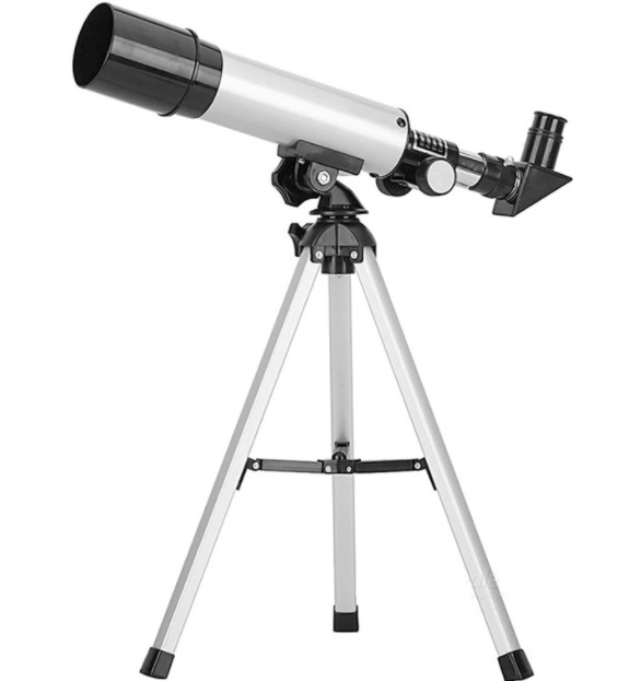 Telescop klausstech astronomic profesional, trepied din aluminiu inclus, compact si elegant, focusare rapida, 360 mm, oculare h20mm/h6mm, prisme 90 grade, argintiu