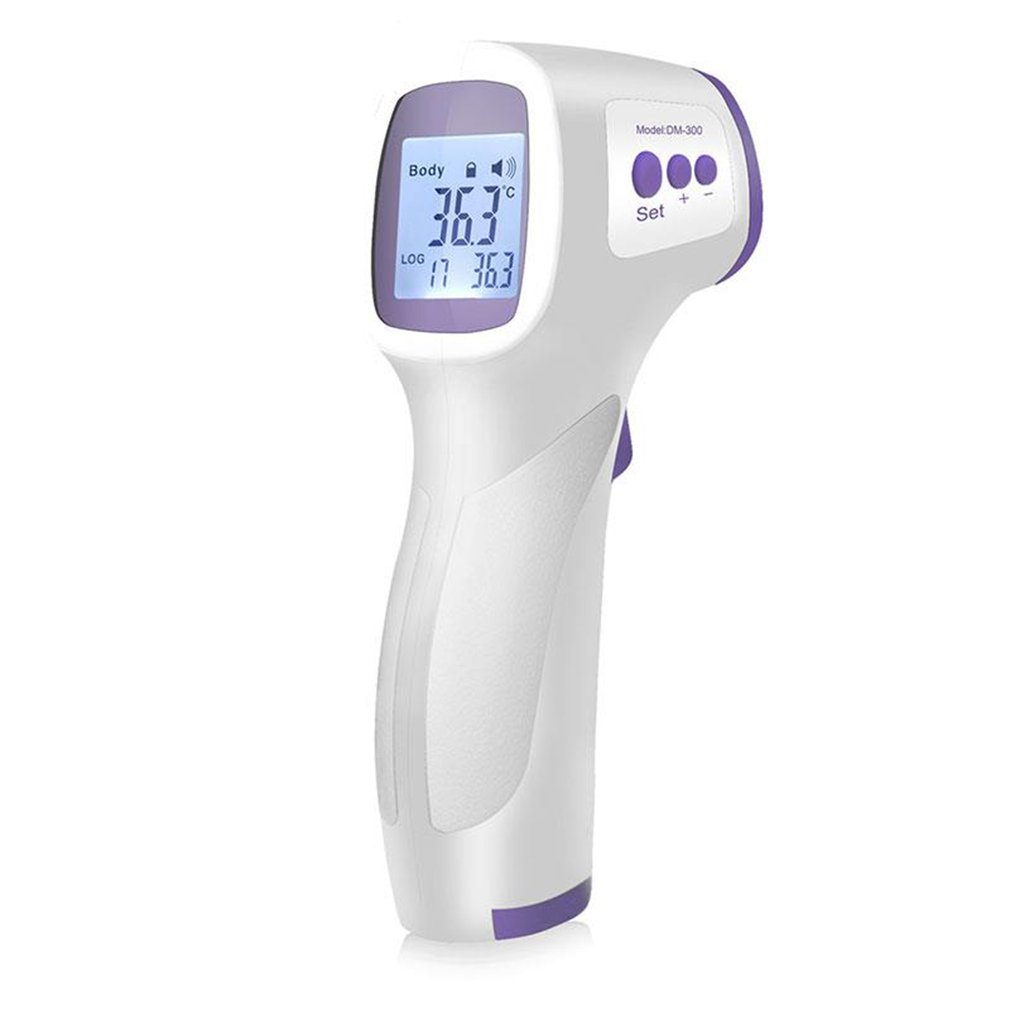 Termometru klausstech pentru adulti sau copii cu infrarosu, utilizare fara contact , zona fruntii , functie alarma , lcd display , culoare alb