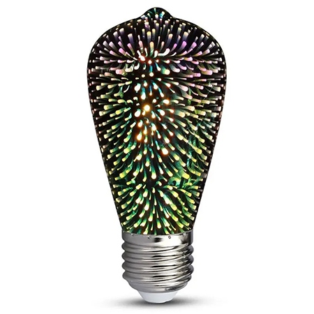 Bec Led ST64 E27 3W Alb Calde Model 3D