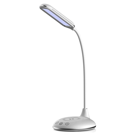 Lampa birou smart 5w 3in1 cu incarcator incorporat - alb