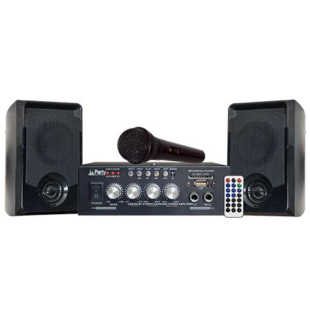 Kit Karaoke Amplificator Bluetooth/USB/SD + Boxe - Set 2x50W