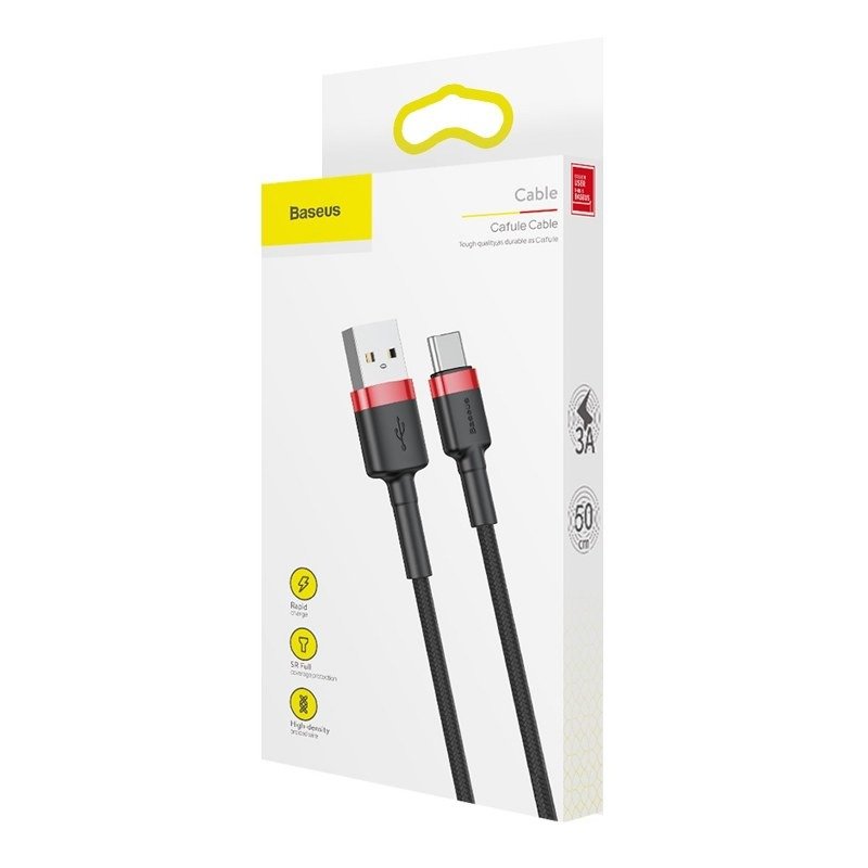 baseus cafule cable usb c 3a 0 5m red black inncatklf a91 Baseus Cafule Special Edition