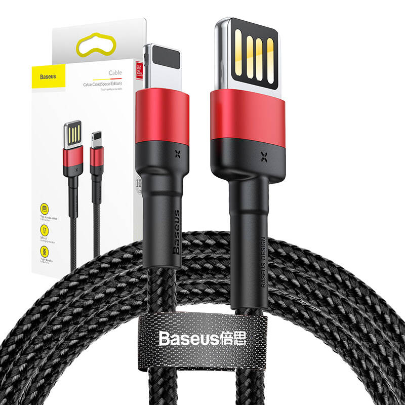 baseus cafule double sided usb lightning cable 2 4a 1m black red inncalklf g91 Baseus Cafule Special Edition
