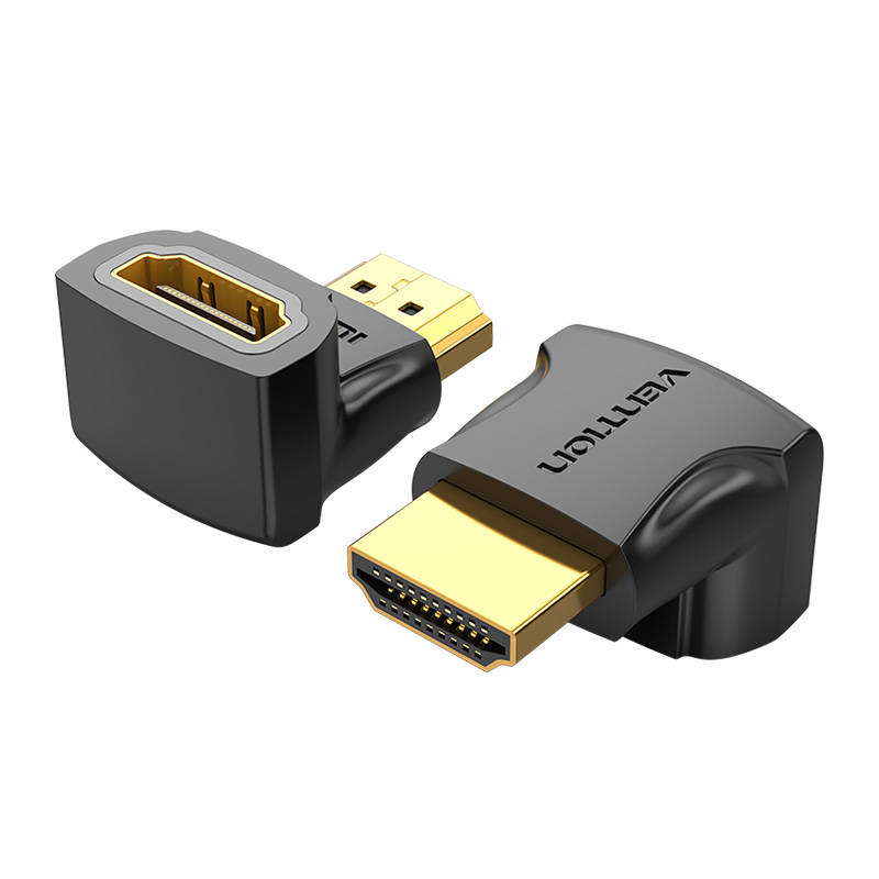 Hdmi Adapter Vention Aiob0 90 Degree Male To Female (black)