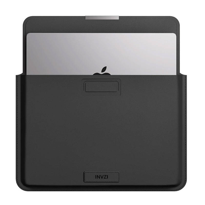 Stylish Black Leather Case with Stand for MacBook Pro/Air