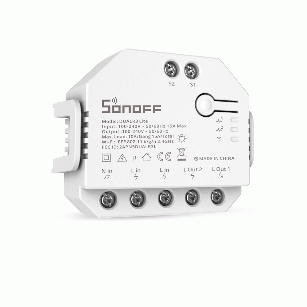 Sonoff Dual R3 Lite Smart Switch - Wi-Fi, Remote Control