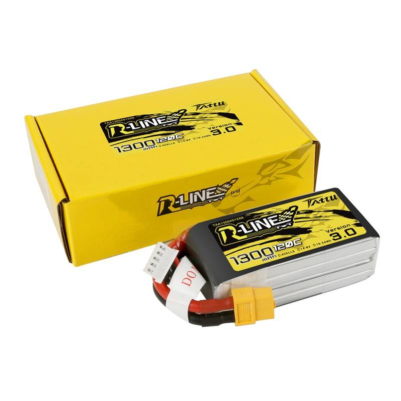 tattu r line version 3 0 1300mah 14 8v 120c 4s1p xt60 battery Tattu Battery Manufacturer