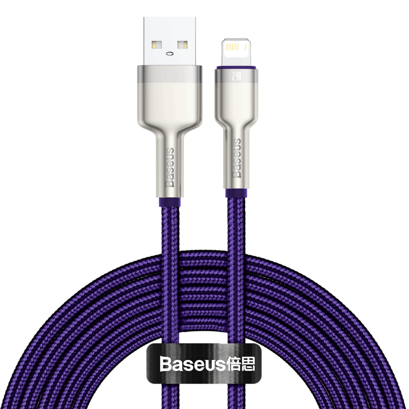 usb cable for lightning baseus cafule 2 4a 2m purple inncaljk b05 Baseus Cafule Special Edition