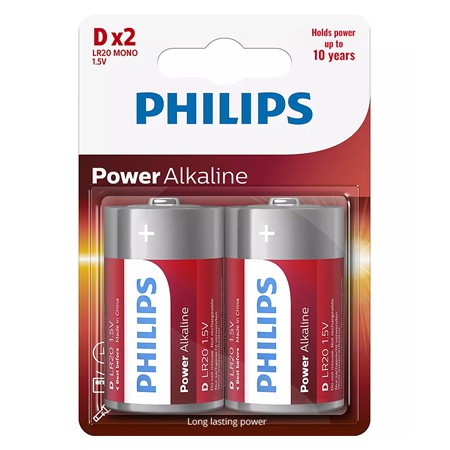 Philips Baterie power alkaline lr20 d blister 2 buc p