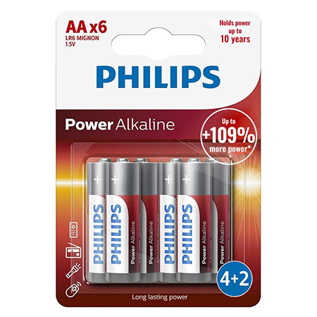 Philips Baterie power alkaline lr6 aa blister 6 buc p