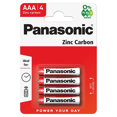 Baterie aaa panasonic zinc-carbon 4 buc ambalare blister