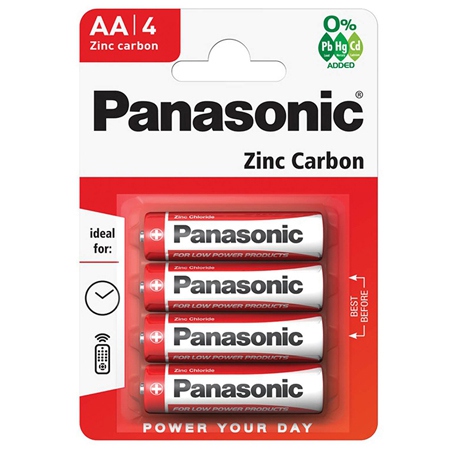 Baterie R6 AA Panasonic Zinc-carbon, blister 4 buc