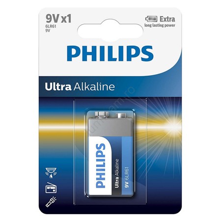 Philips Baterie ultra alkaline 9v blister 1 buc phili