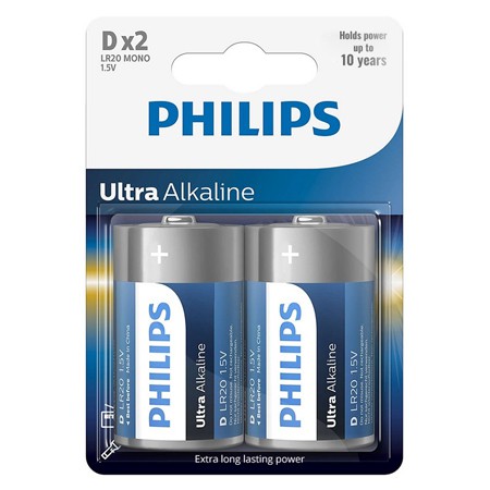 Philips Baterie ultra alkaline lr20 d blister 2 buc p